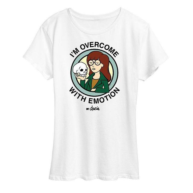 Plus Daria Im Overcome With Emotion Graphic Tee, Womens White Product Image