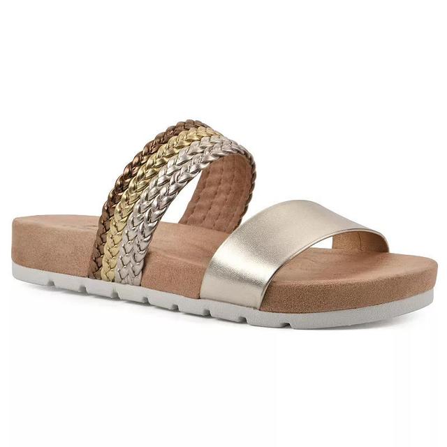 Cliffs by White Mountain Tactful Womens Slide Sandals Platino Grey Smoot Product Image