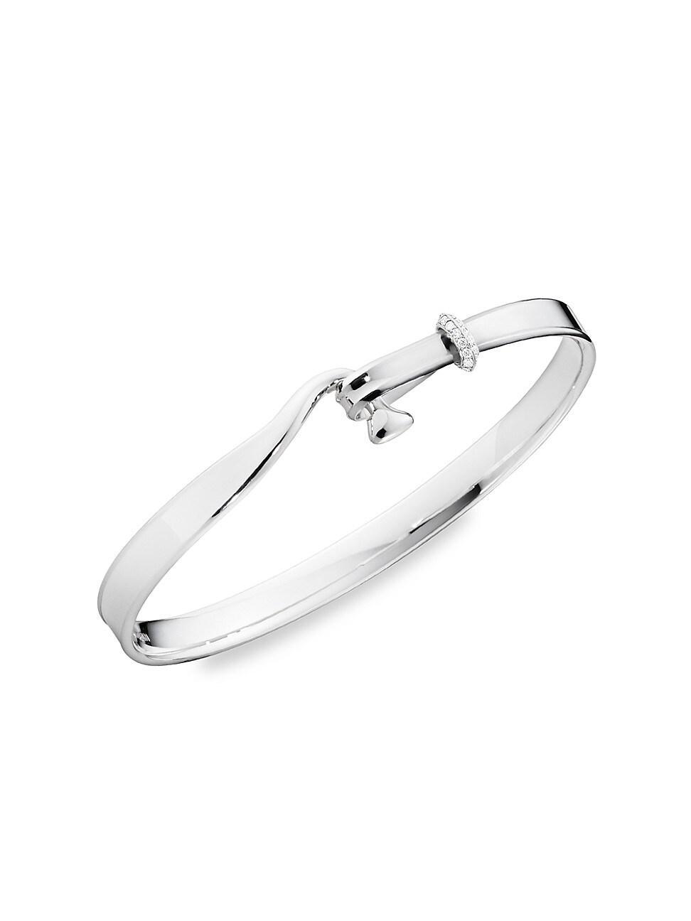 Womens Torun Sterling Silver & Diamond Bangle Product Image