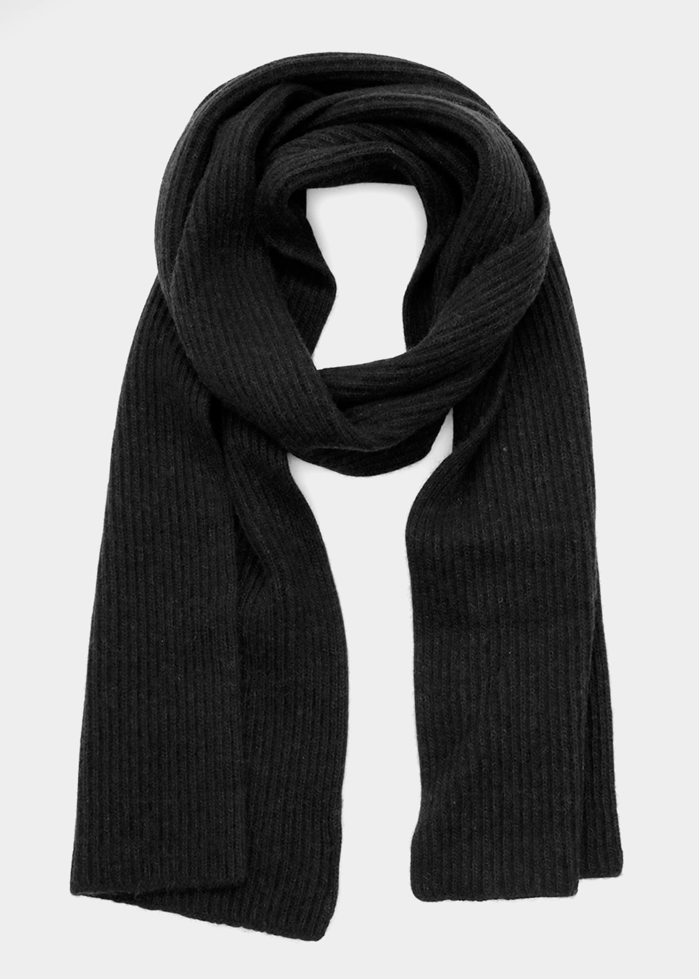 Mens Rib Cashmere Scarf Product Image