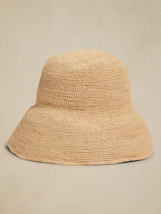 Shoreline Raffia Bucket Hat  by Hampui Product Image