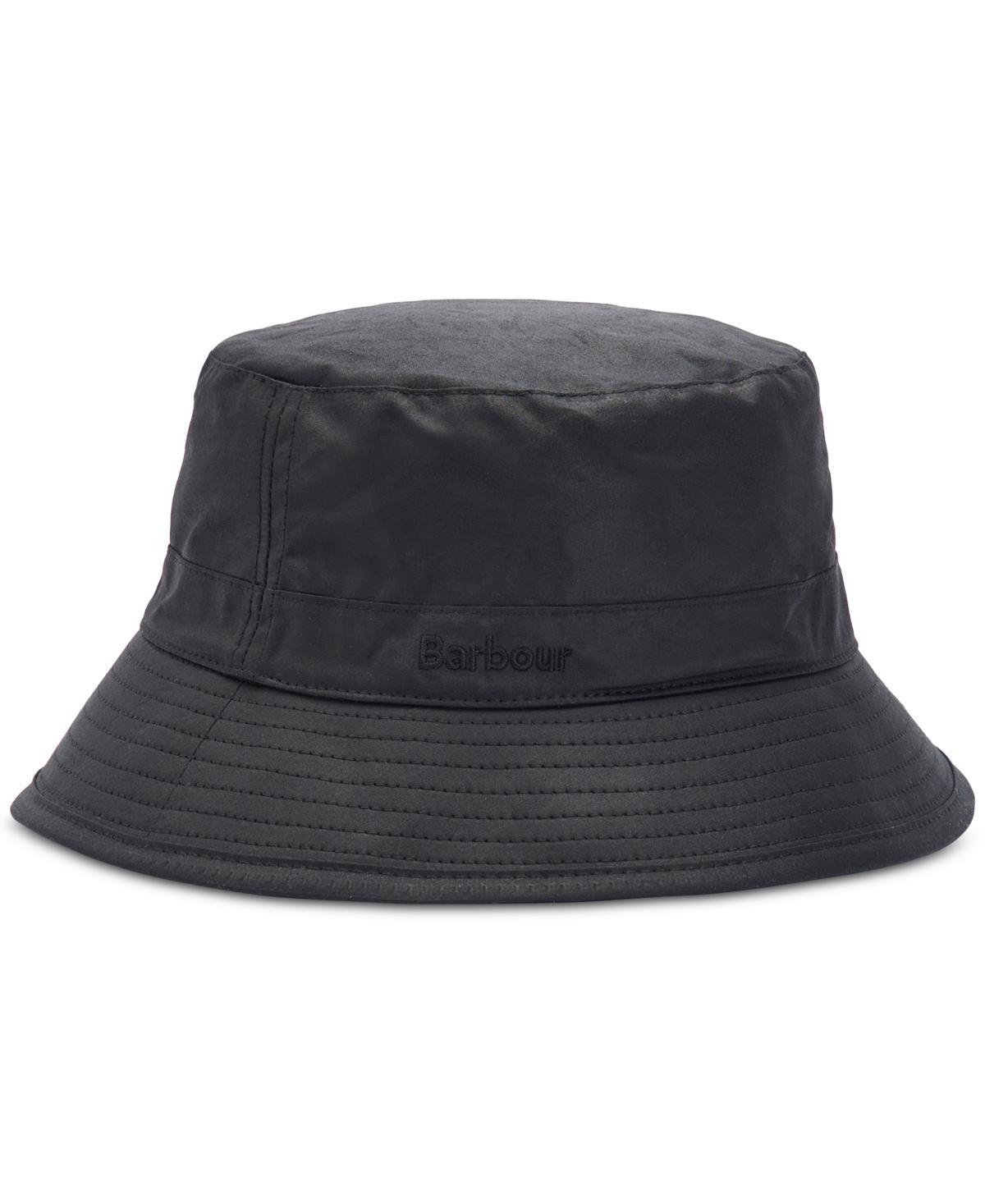 Barbour Mens Logo Embroidered Waxed Bucket Hat Product Image