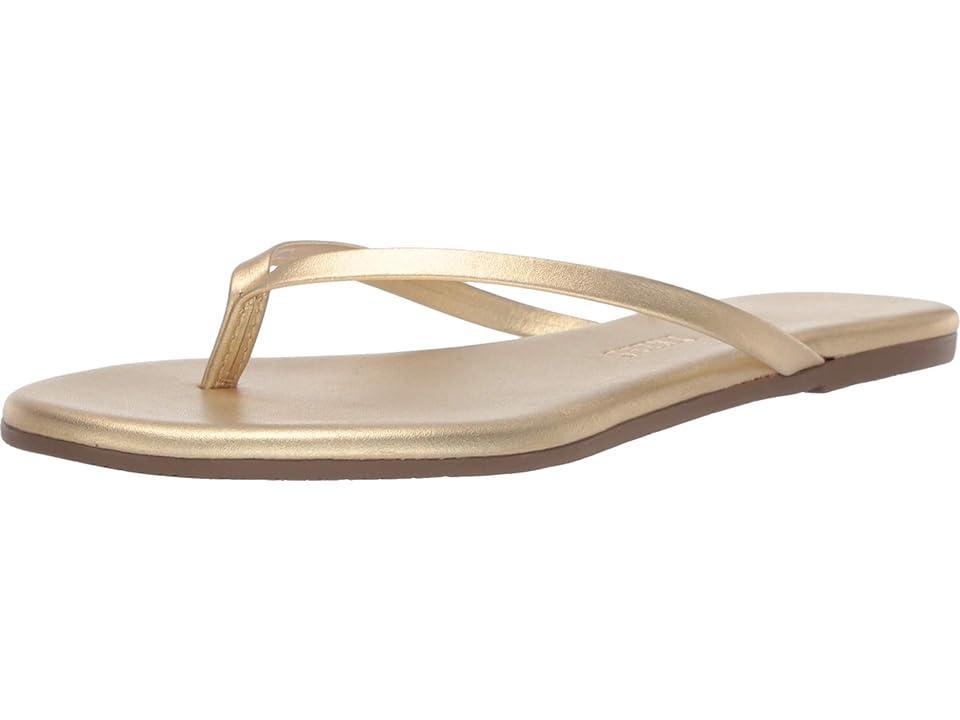 Womens Metallics Leather Flip Flops Product Image