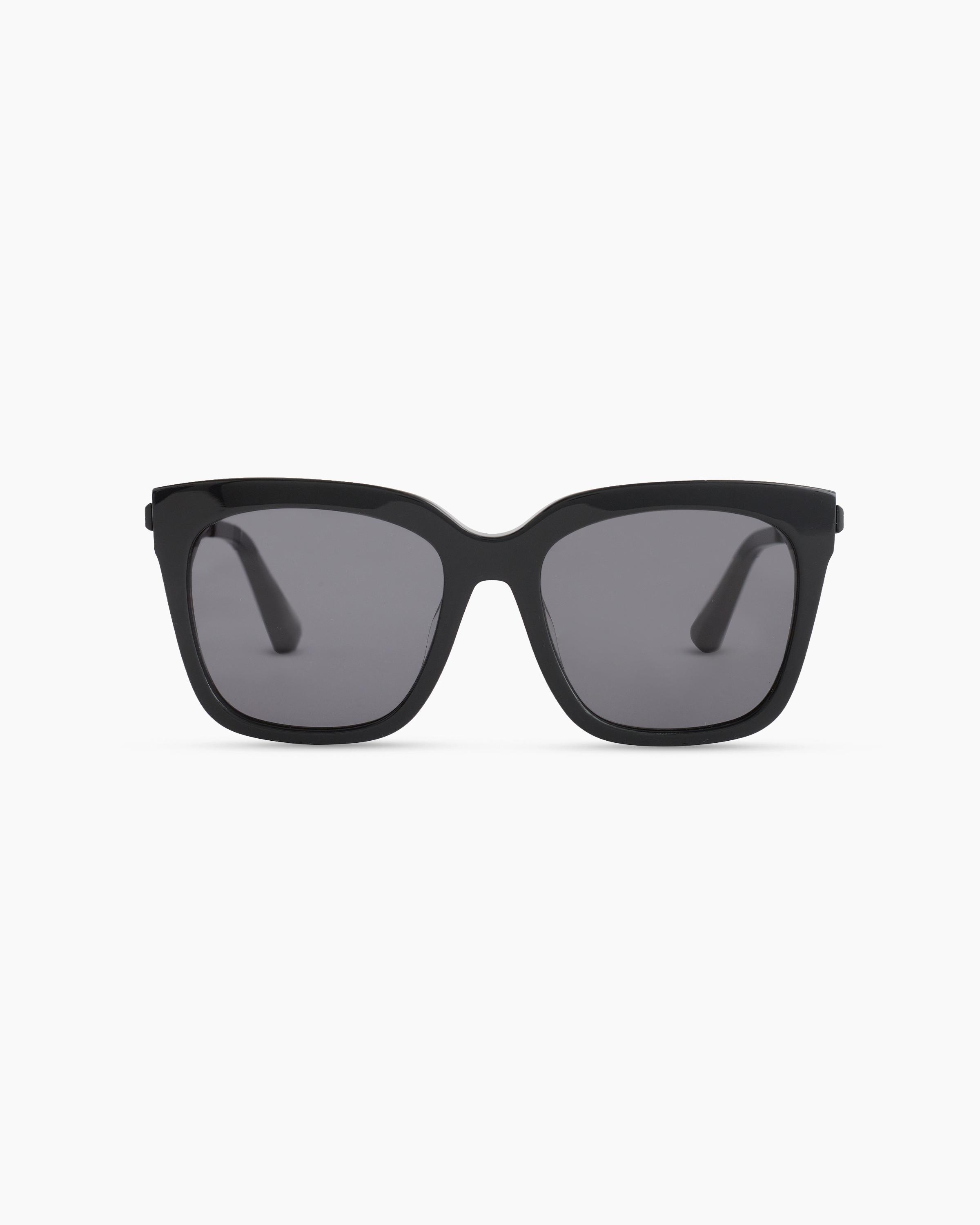 Womens Luca Polarized Acetate Sunglasses in Black with Grey lens, Cellulose Acetate by Quince Product Image