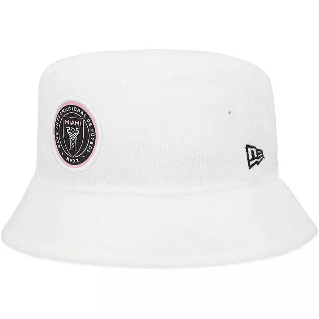 Mens New Era White Inter Miami CF Logo Bucket Hat Product Image