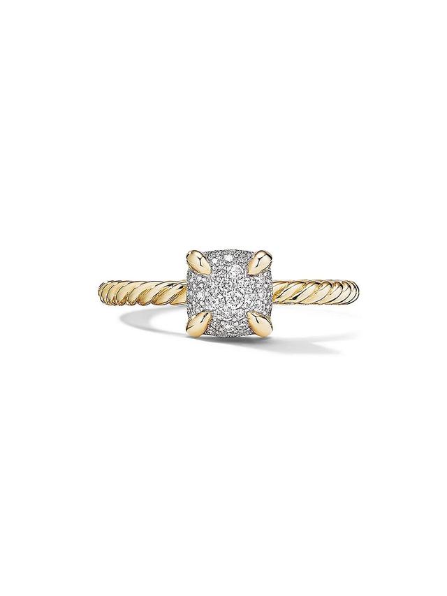 Womens Chtelaine Ring in 18K Yellow Gold with Full Pav Diamonds Product Image