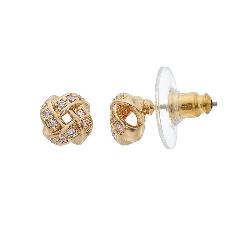 Napier Love Knot Stud Earrings, Womens, Gold Tone Product Image