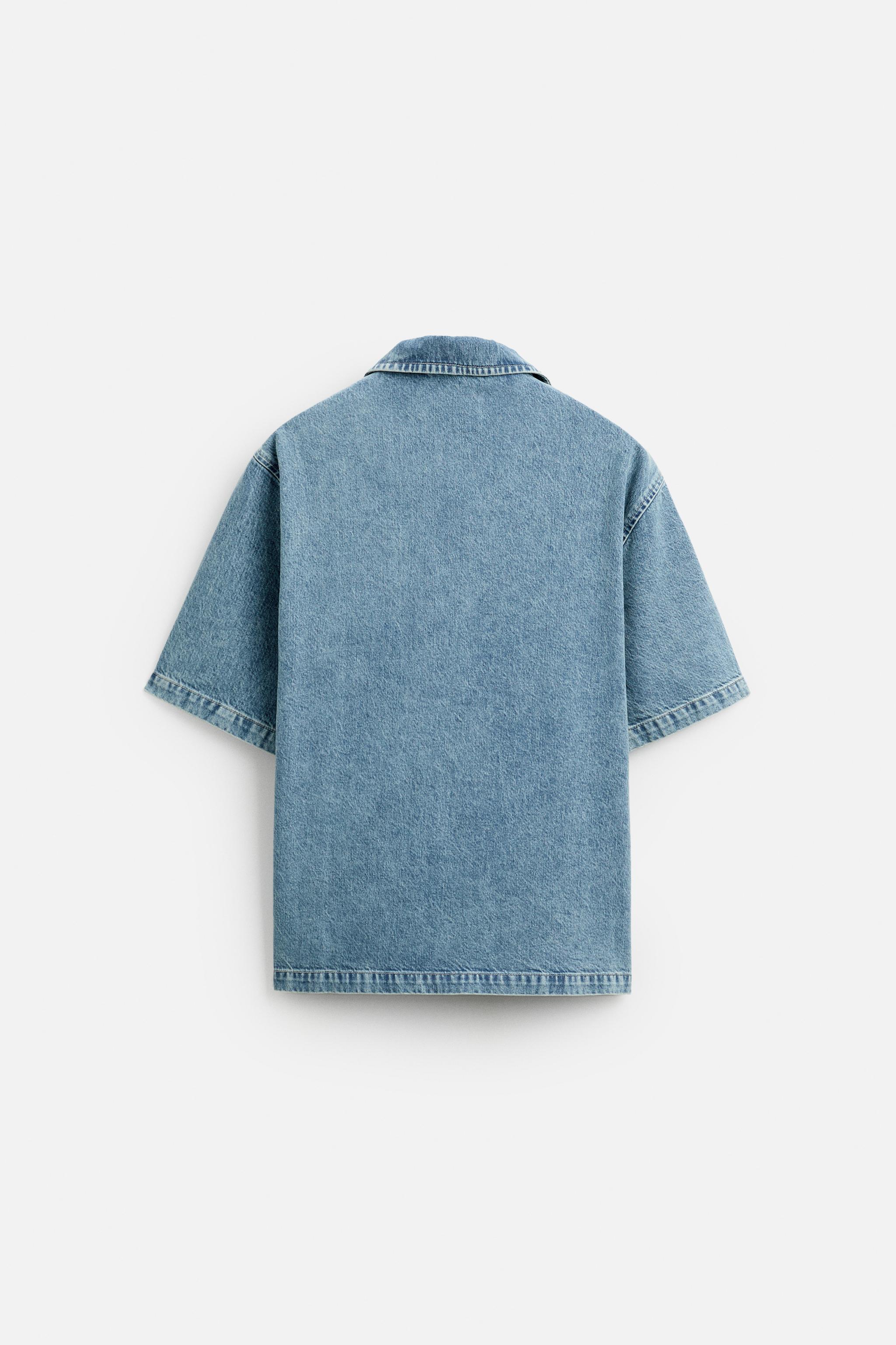 ZIPPERED DENIM SHIRT Product Image