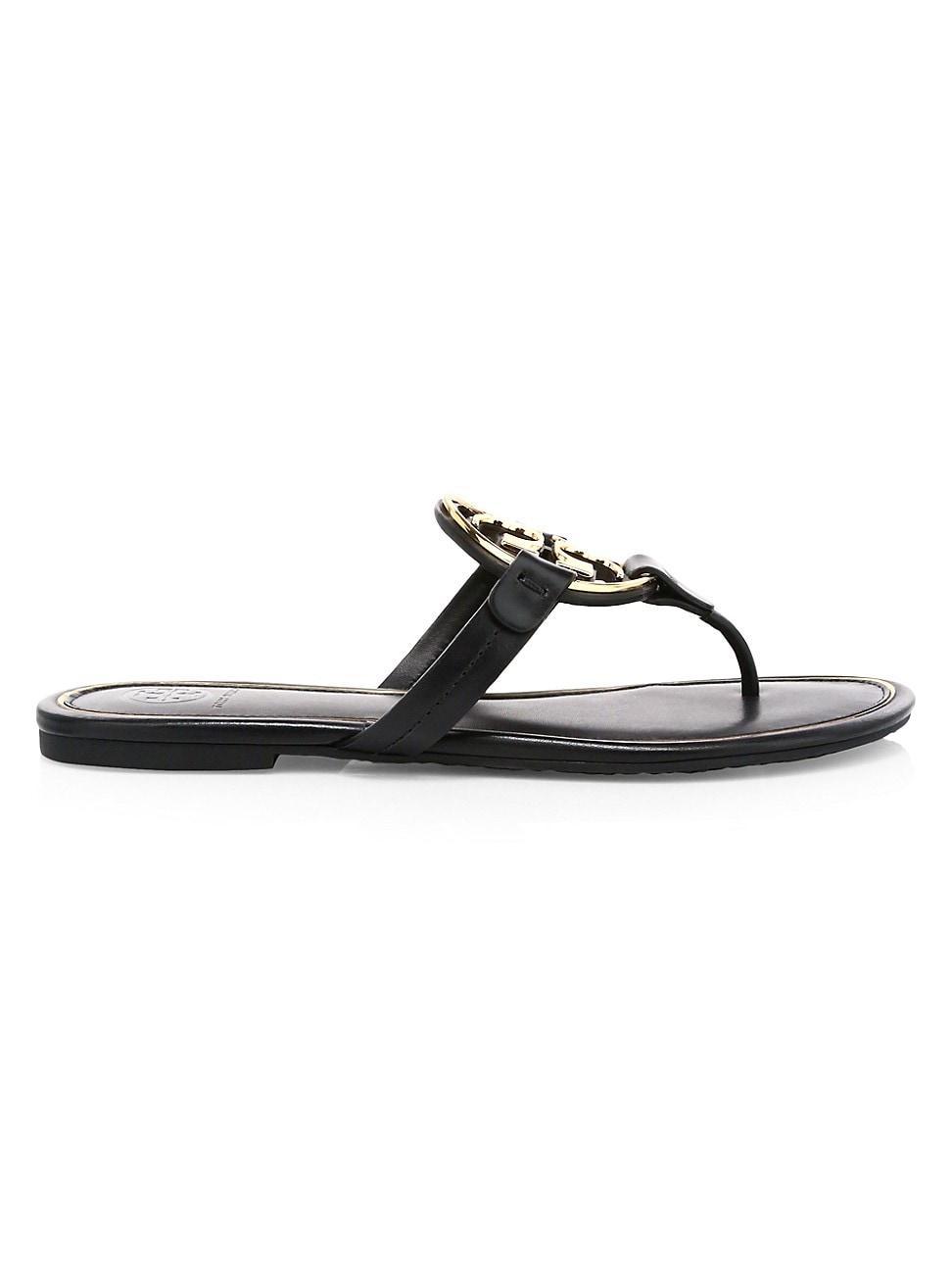 Womens Miller Metal Leather Thong Sandals Product Image