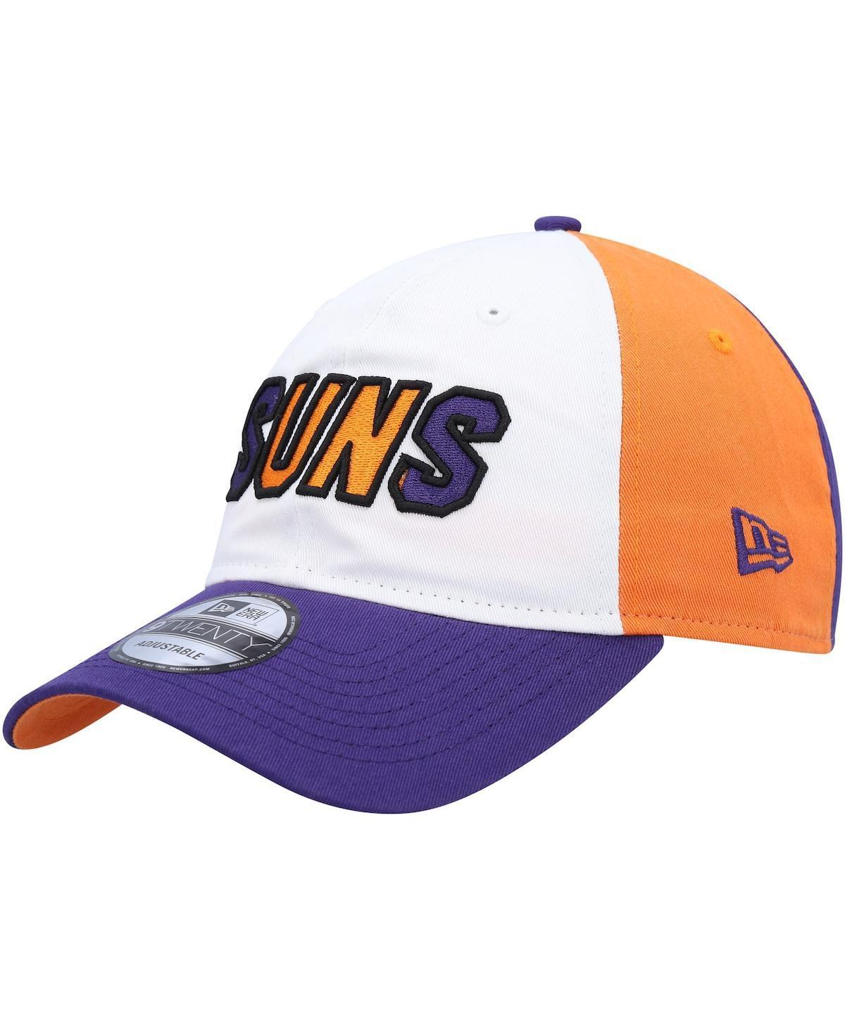 Mens New Era White/Purple Phoenix Suns Back Half 9TWENTY Adjustable Hat Product Image