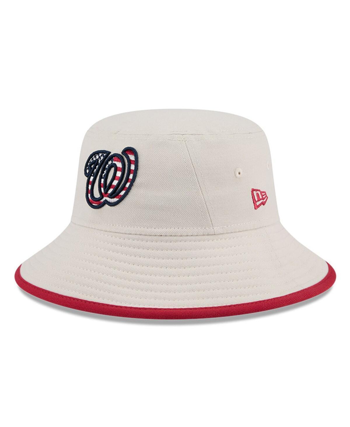 New Era Mens Khaki Washington Nationals 2024 Fourth of July Bucket Hat Product Image