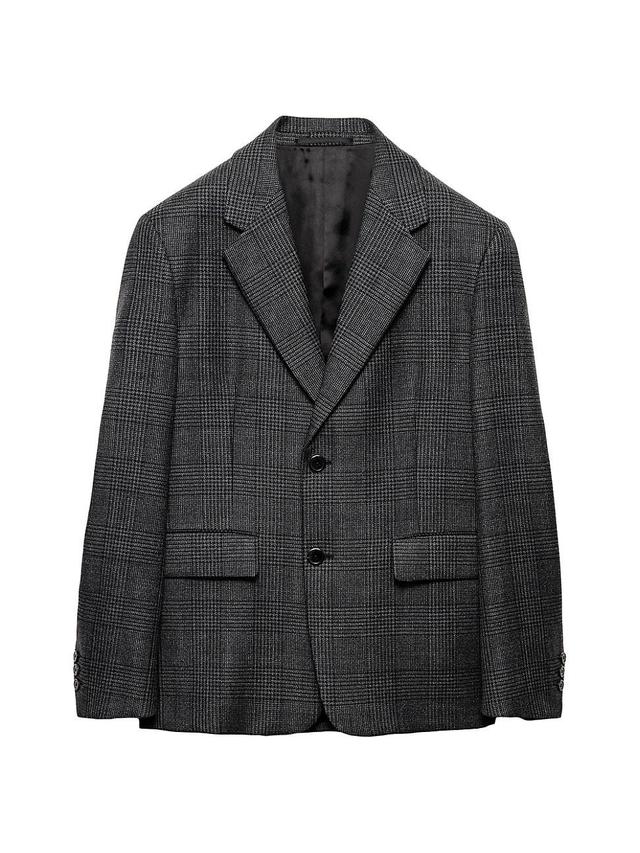 Mens Single-Breasted Wool Jacket Product Image