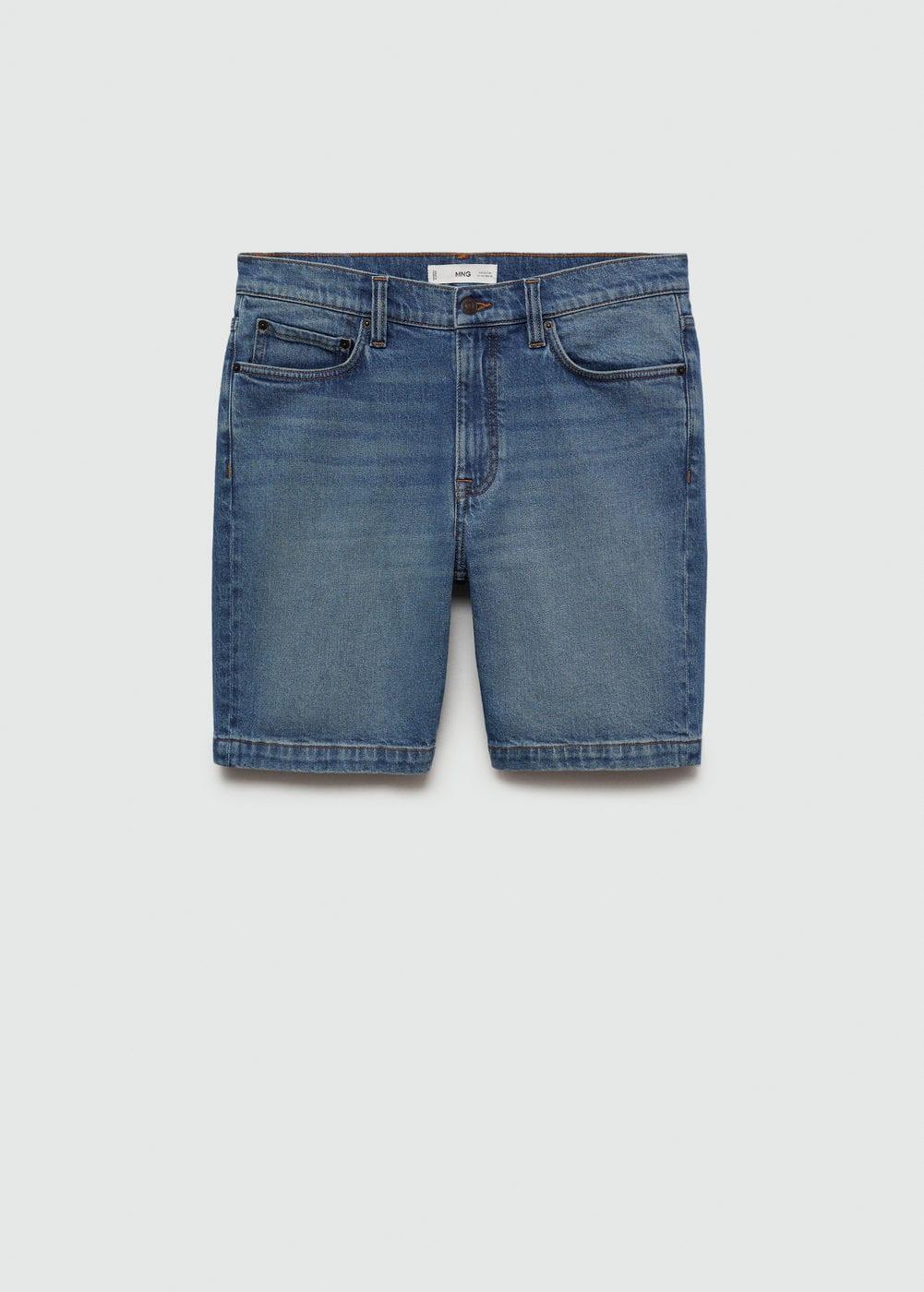 Mango Mens Denim Bermuda Shorts Product Image