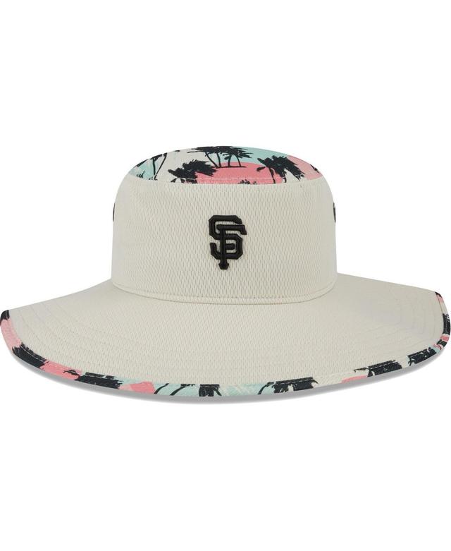 Mens New Era Natural San Francisco Giants Retro Beachin Bucket Hat Product Image