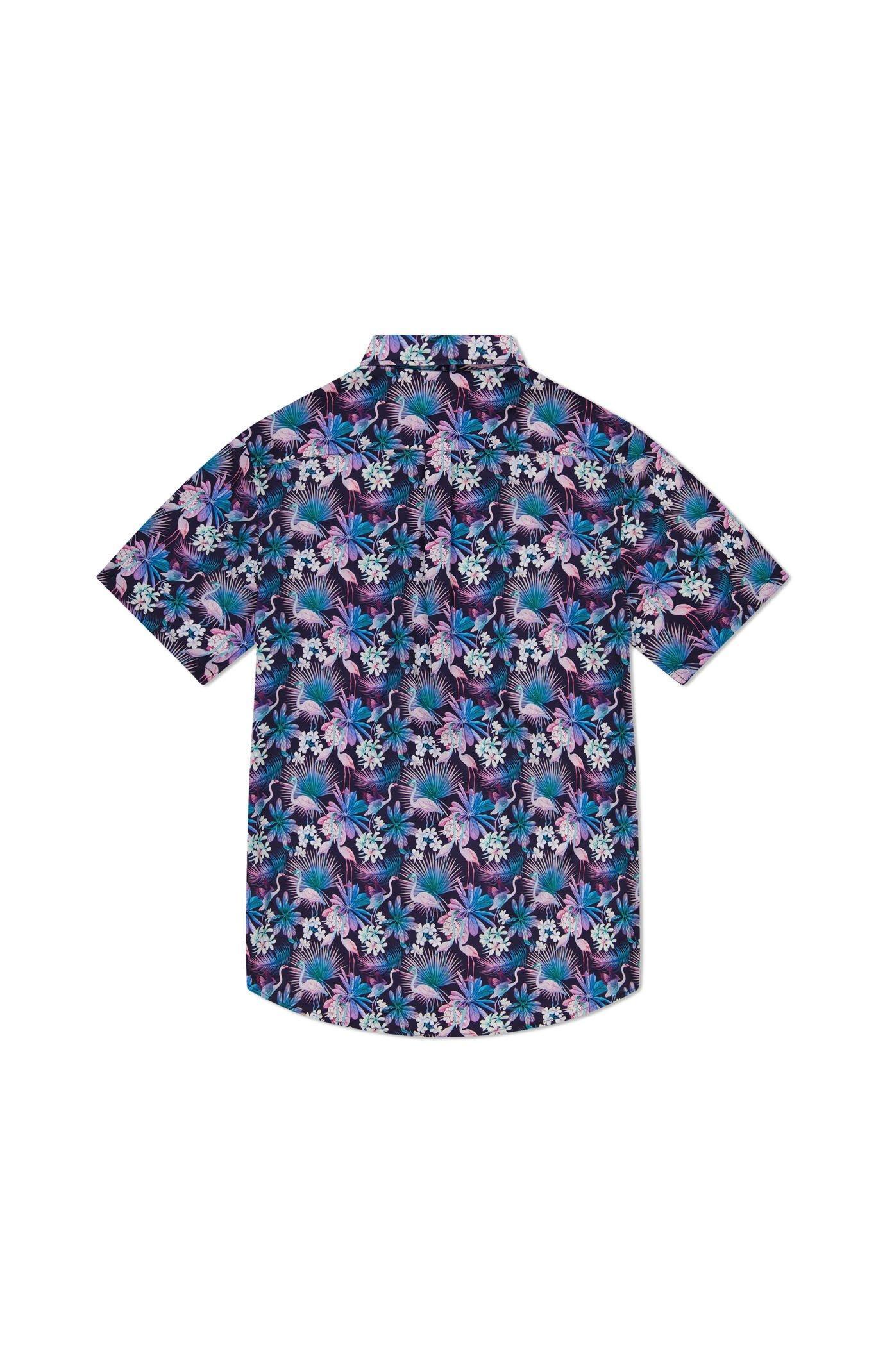 WeSC America Inc Mens Oden Neon Flower AOP Camp Shirt - Product Image