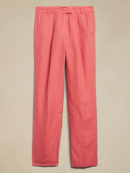 Lina Straight Linen Pant Product Image