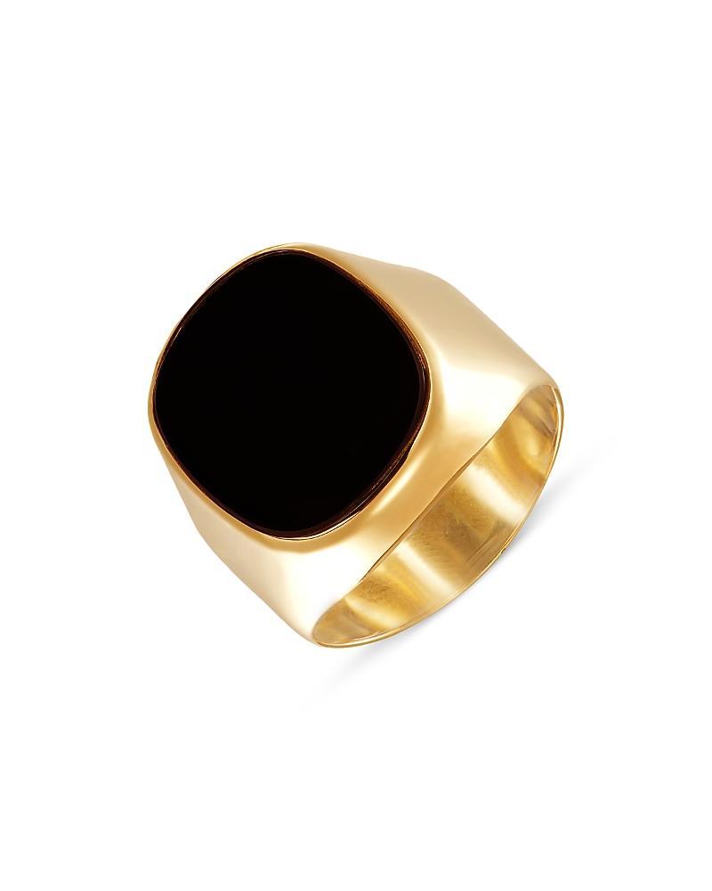 Bloomingdales Mens Onyx Ring in 14K Yellow Gold - 100% Exclusive Product Image