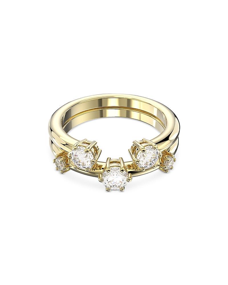 Womens Constella 2-Piece Goldtone-Plated & Crystal Ring Set Product Image