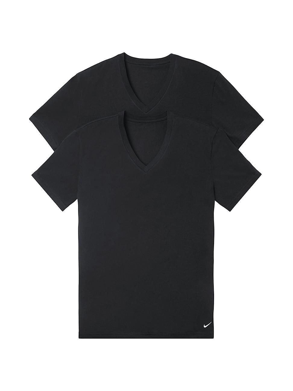 Mens 2-Pack Dri-Fit Essential Stretch V-Neck T-Shirt Set Product Image