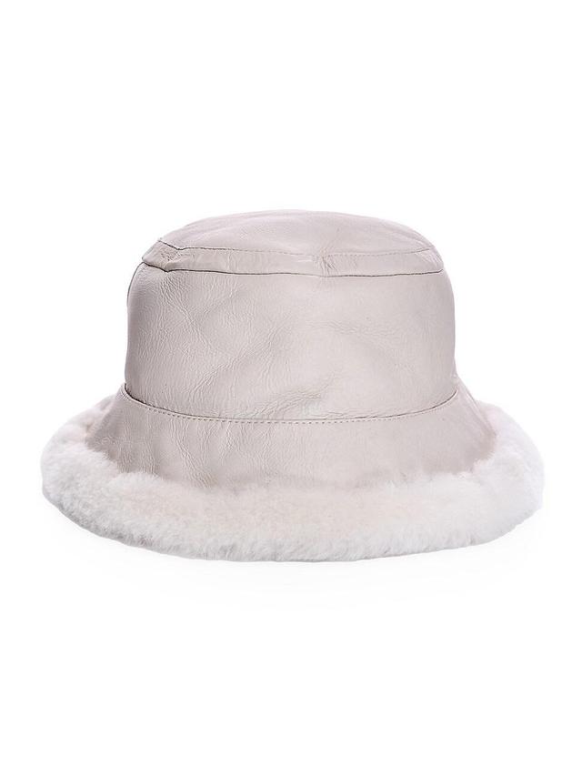 Womens Shearling Bucket Hat Product Image