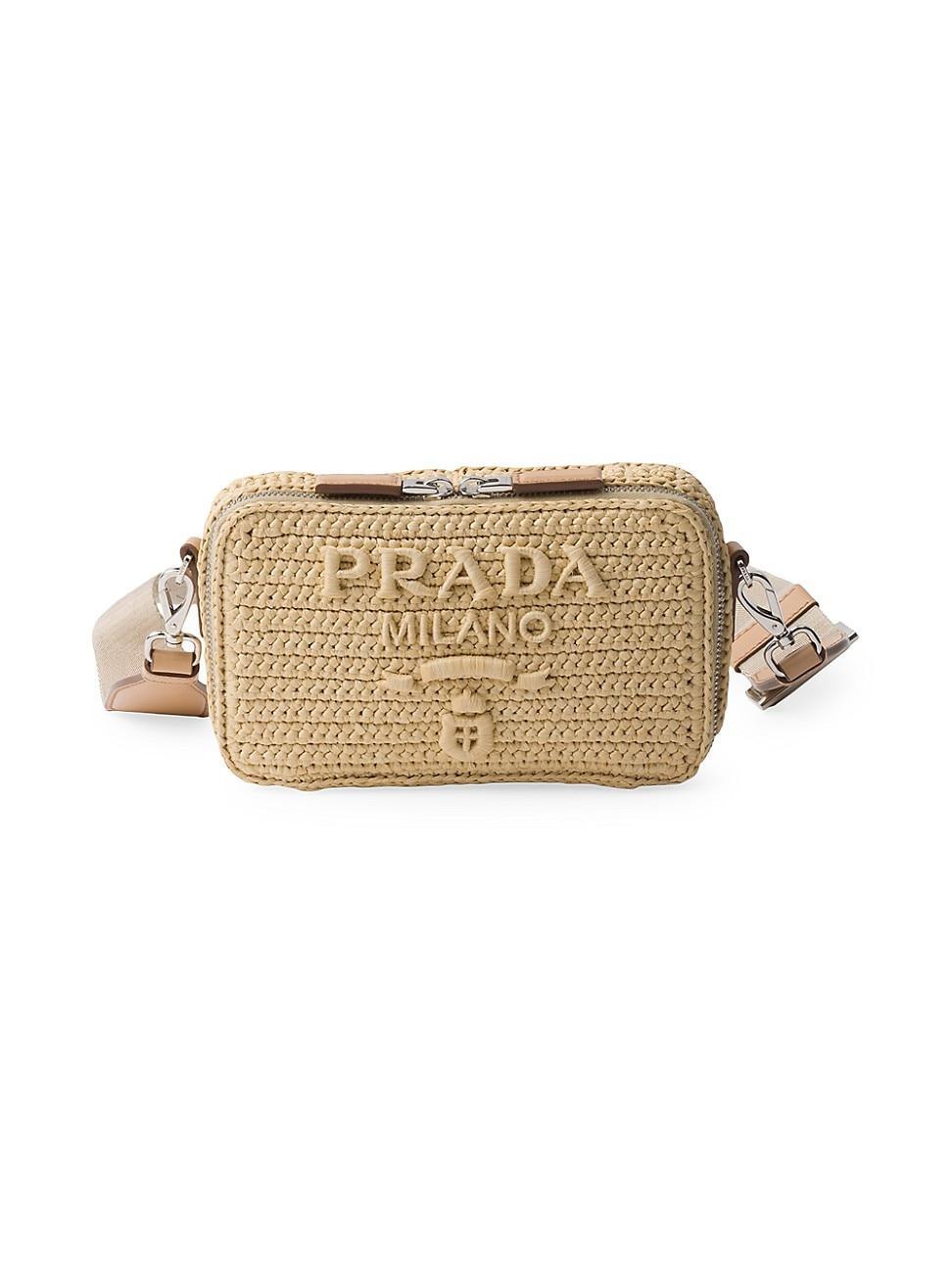 Mens Prada Brique Woven Fabric Bag Product Image