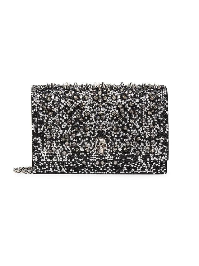 Skull Mini Crystal Chain Crossbody Bag Product Image