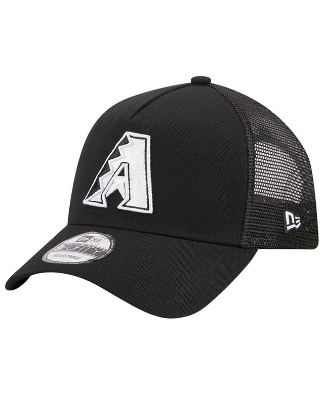 Mens New Era Black Arizona Diamondbacks A-Frame 9FORTY Trucker Adjustable Hat Product Image