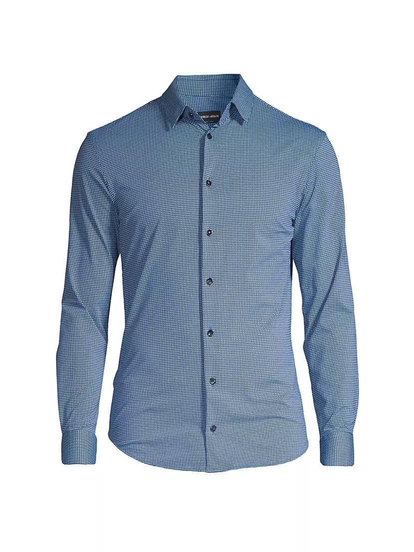 Micro Print Sport Shirt Product Image