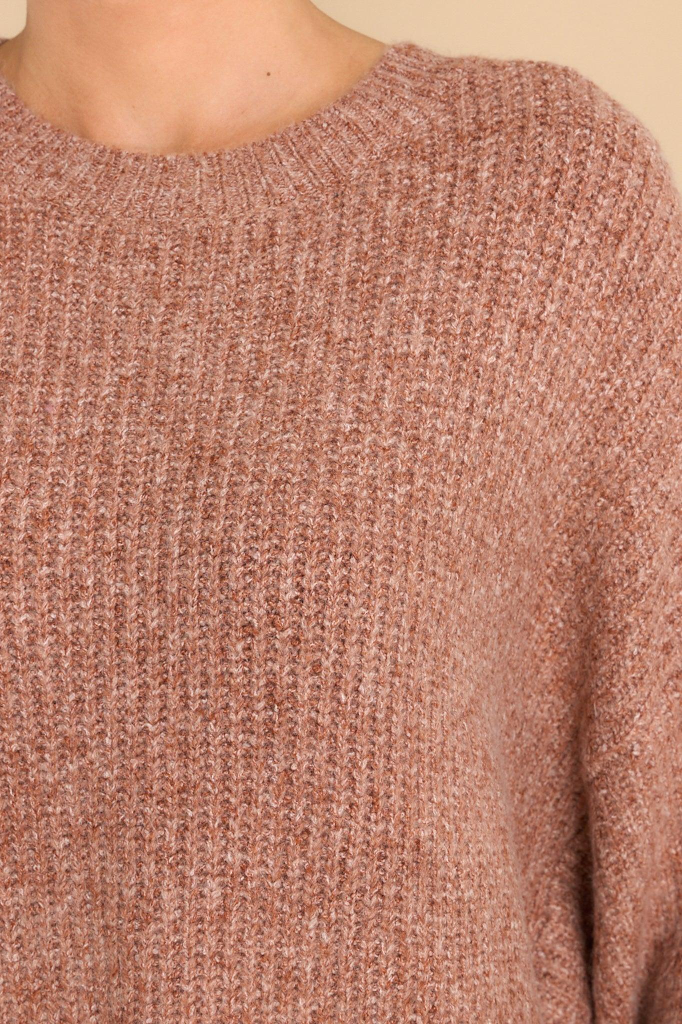 Fable Perfectly Content Light Brown Sweater Product Image