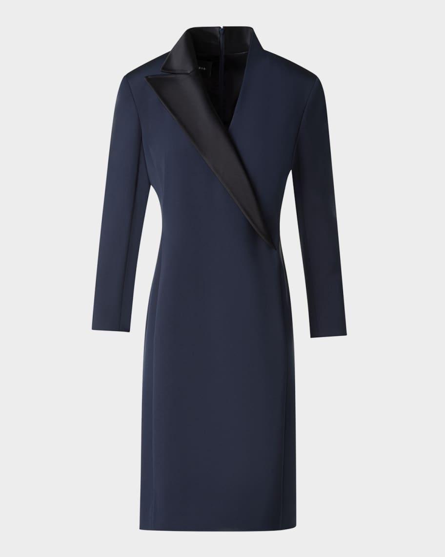 Long-Sleeve Tuxedo Dress Product Image