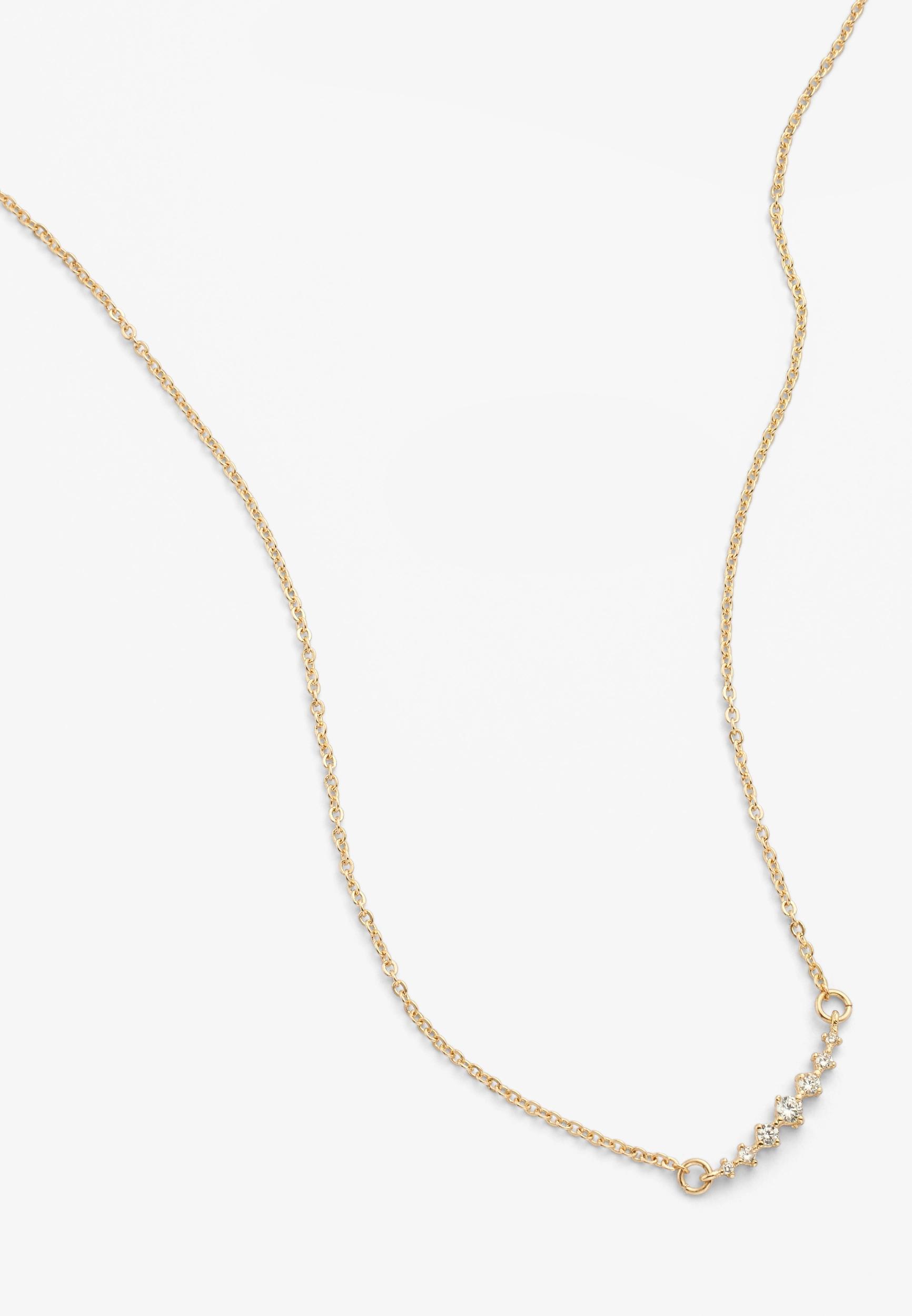 Gold Dainty Crystal Necklace Product Image