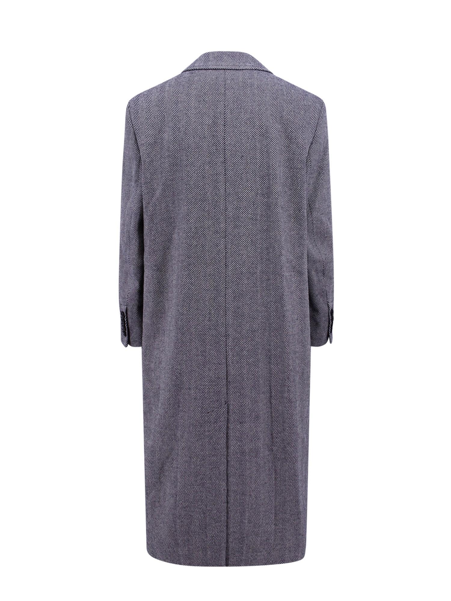 AMI ALEXANDRE MATTIUSSI Coat In Blue Product Image