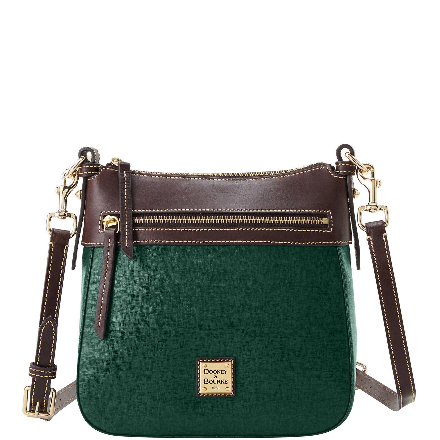 Dooney & Bourke Womens Saffiano Leather Crossbody 25 Bag in Ivy Product Image