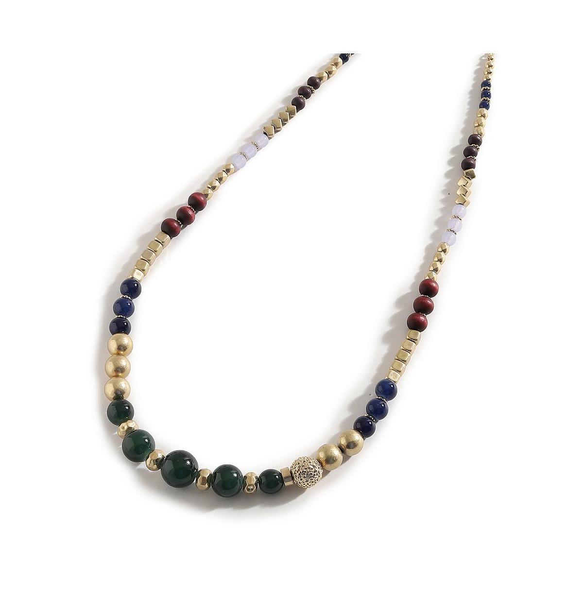 Sohi Womens Block Beaded Necklace Product Image