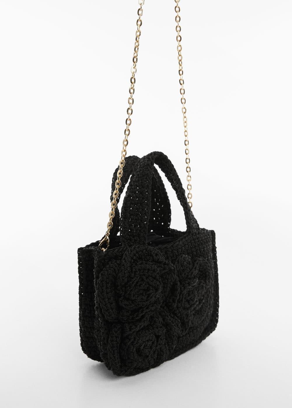 MANGO - Flowers crochet mini bag - One size - Women Product Image