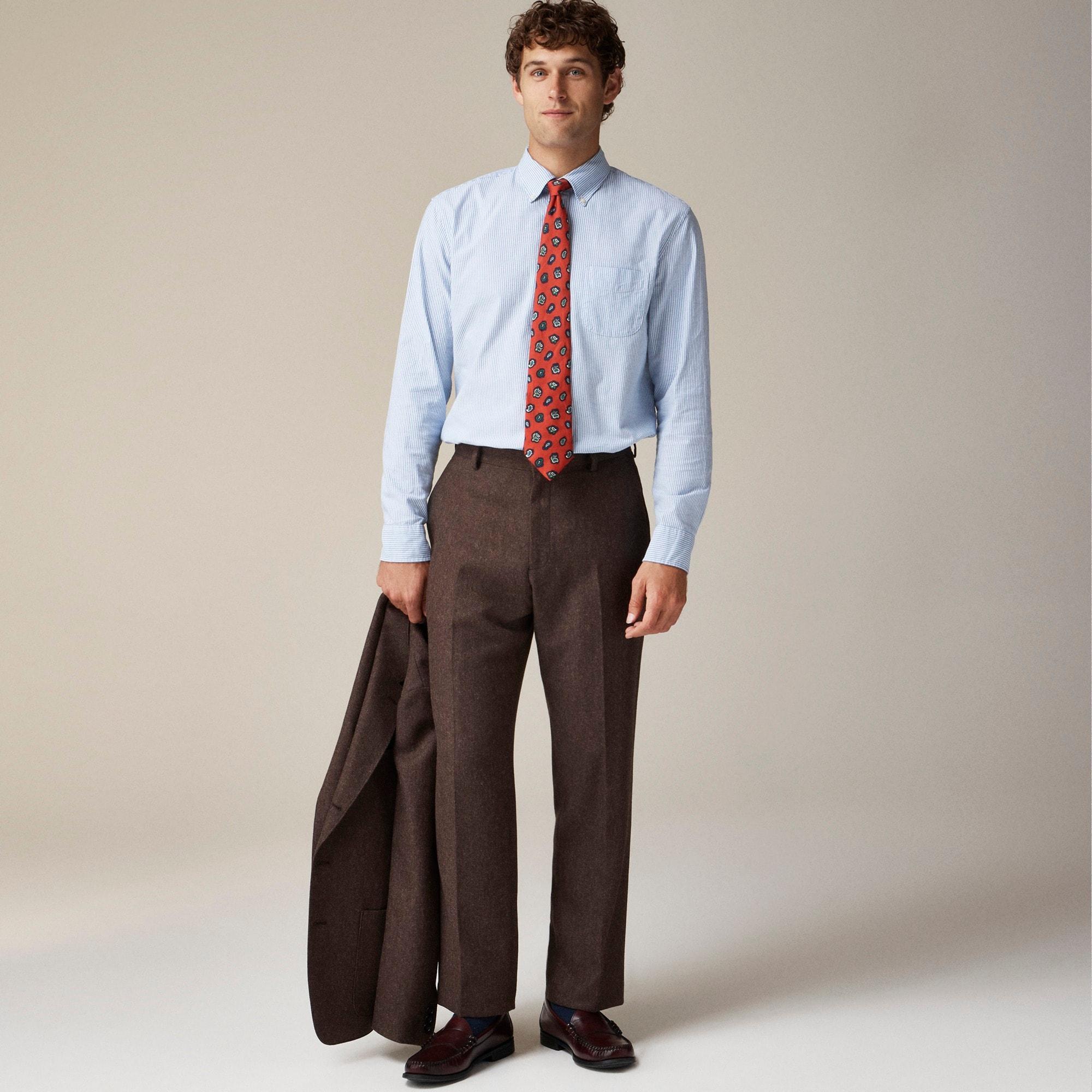 Kenmare Relaxed-fit suit pant in English cotton-wool blend Product Image