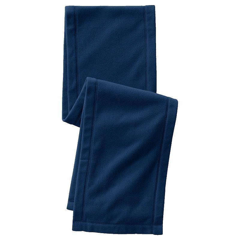 Womens Lands End Fleece Winter Scarf, Deep Blue Product Image