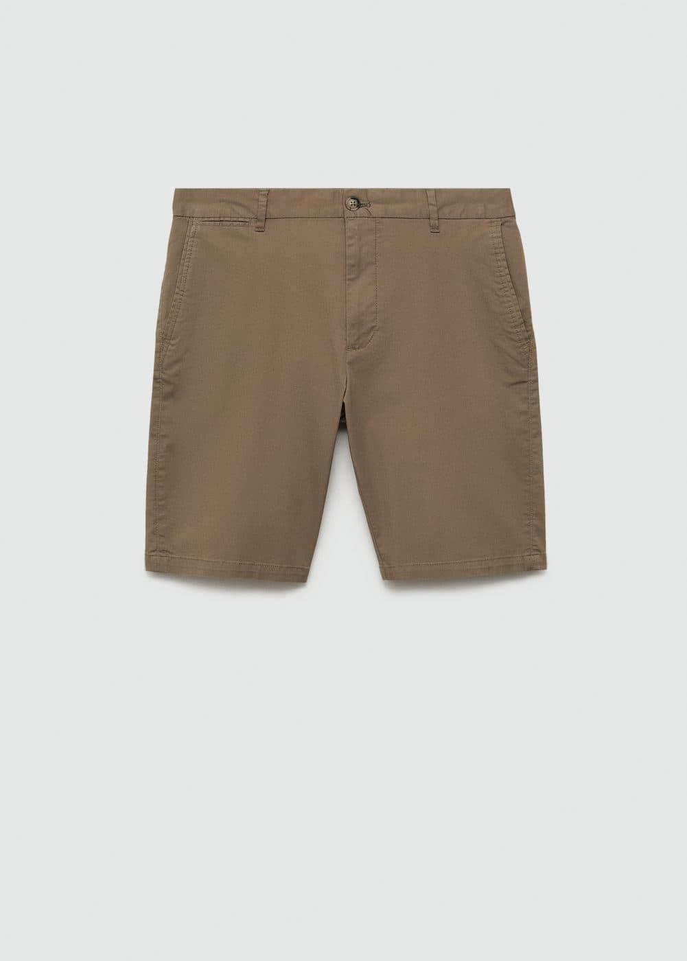 MANGO MAN - Slim-fit chino cotton bermuda shorts tobacco brownMen Product Image