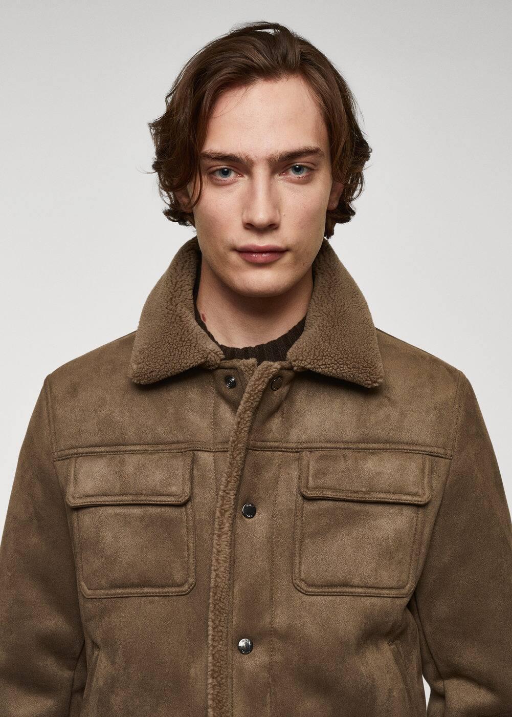 Mango Mens Shearling-Lined Jacket Product Image