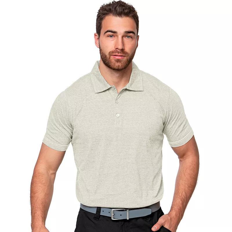 Mens Antigua Peak Polo Grey Black Product Image