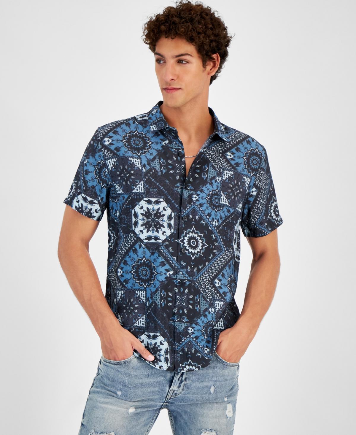 Guess Mens Printed Short-Sleeve Shirt product image