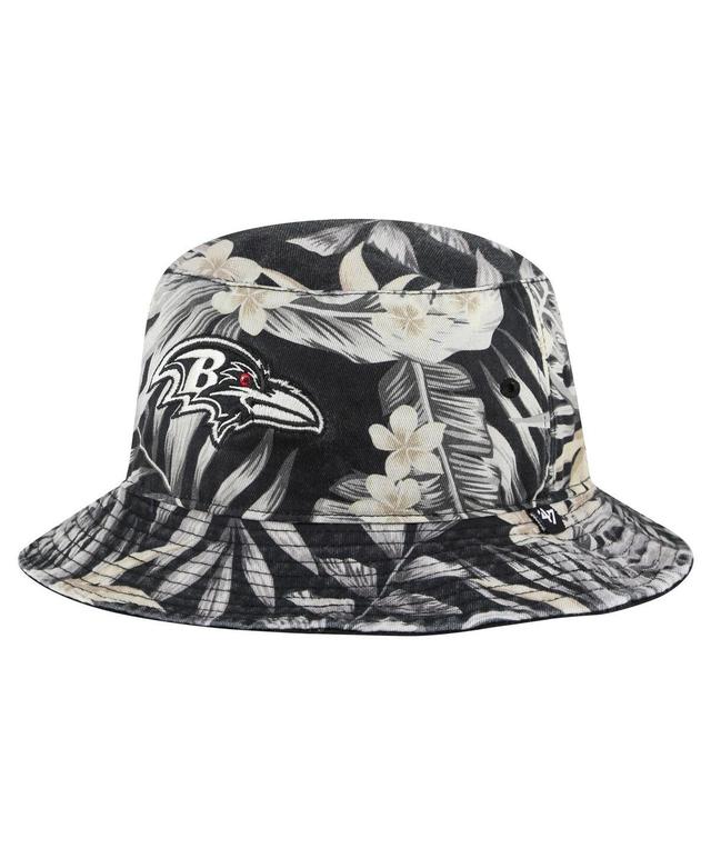 47 Brand Mens Black Baltimore Ravens Tropicalia Bucket Hat Product Image