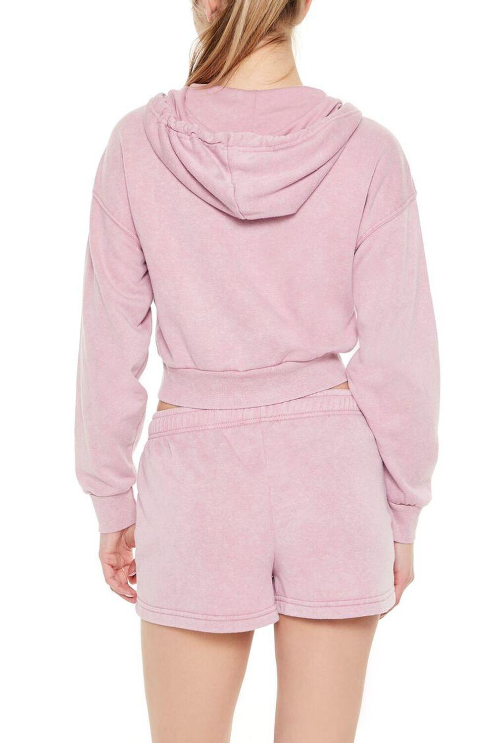 Cropped Cloud Wash Zip-Up Hoodie | Forever 21 Product Image