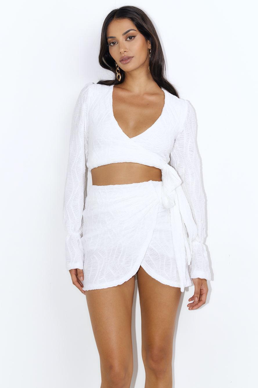 Seen First Mini Skirt White Product Image