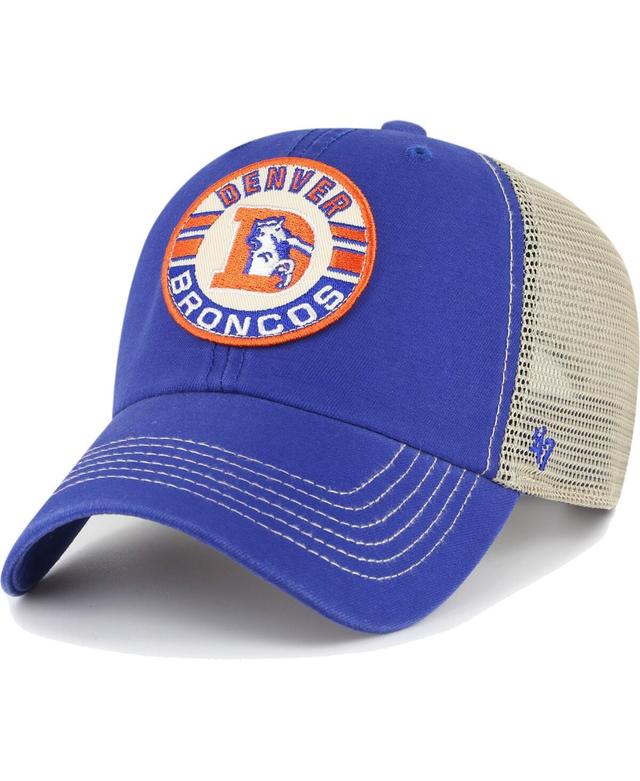 Mens 47 Royal/Natural Denver Broncos Notch Trucker Clean Up Adjustable Hat Product Image