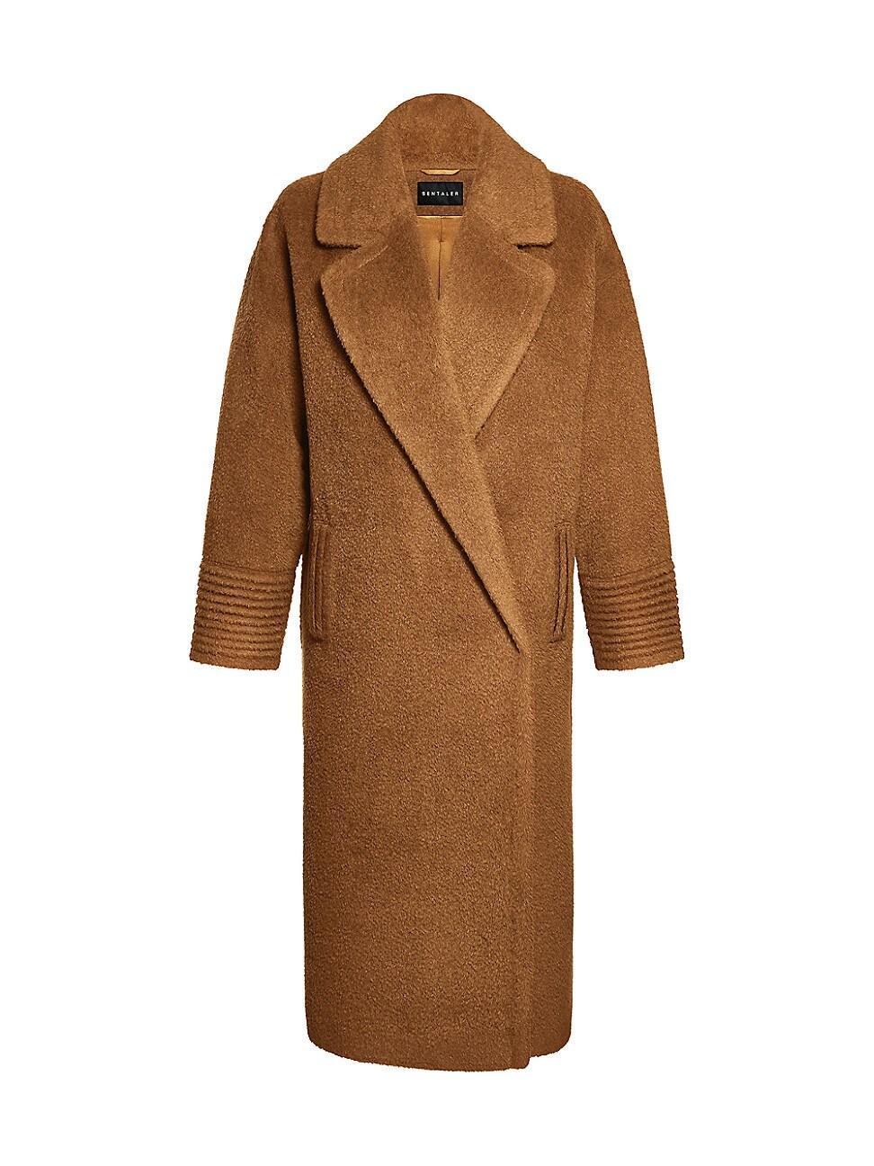 Womens Suri Alpaca-Wool Belted Coat Product Image