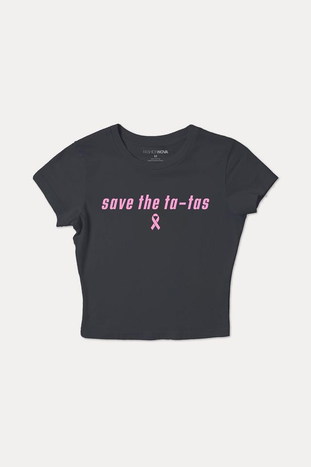 Save The Tatas Breast Cancer Awareness Tee - Black Product Image