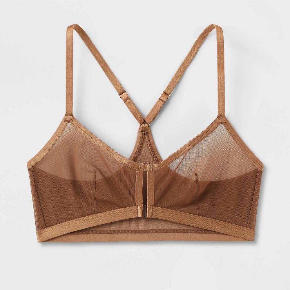 Womens Mesh Triangle Bralette - Auden Brown L Product Image