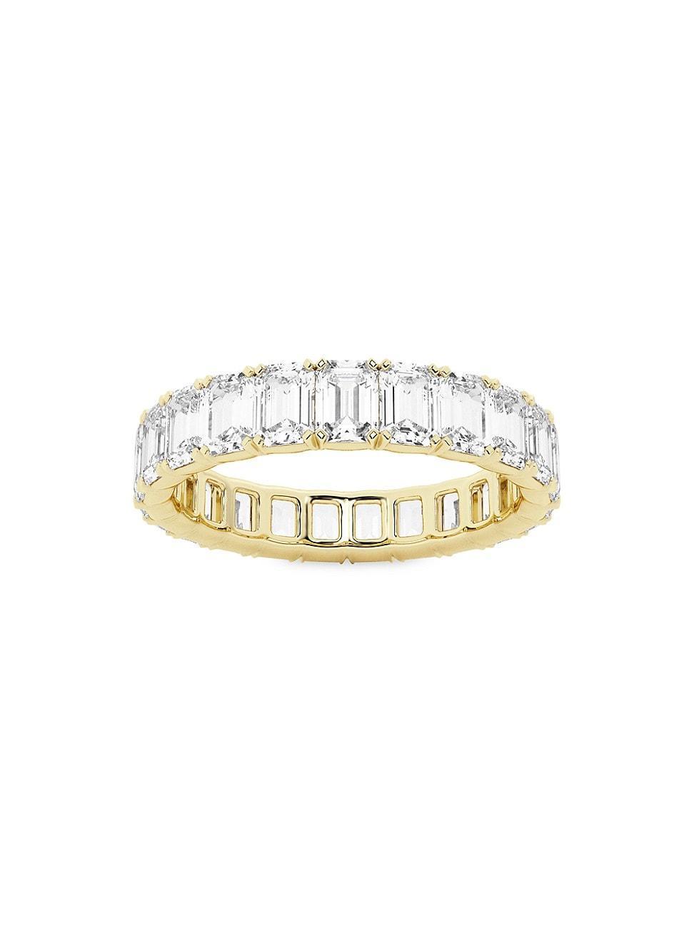 Womens 14K Yellow Gold & Emerald-Cut Lab-Grown Diamond Eternity Band/2.00-5.00 TCW Product Image