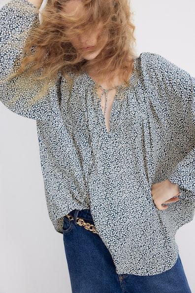 Oversized Crêpe Blouse Product Image